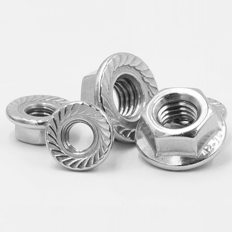 Nickel-plated Hex Nuts with Flange