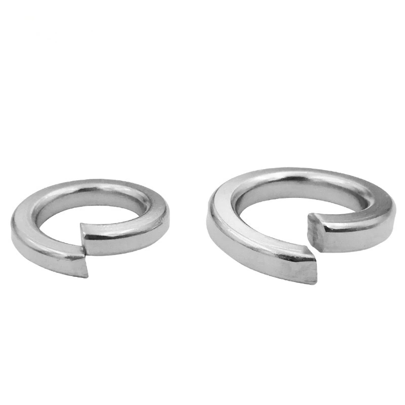 Nickel-plated Single Coil Spring Lock Washers